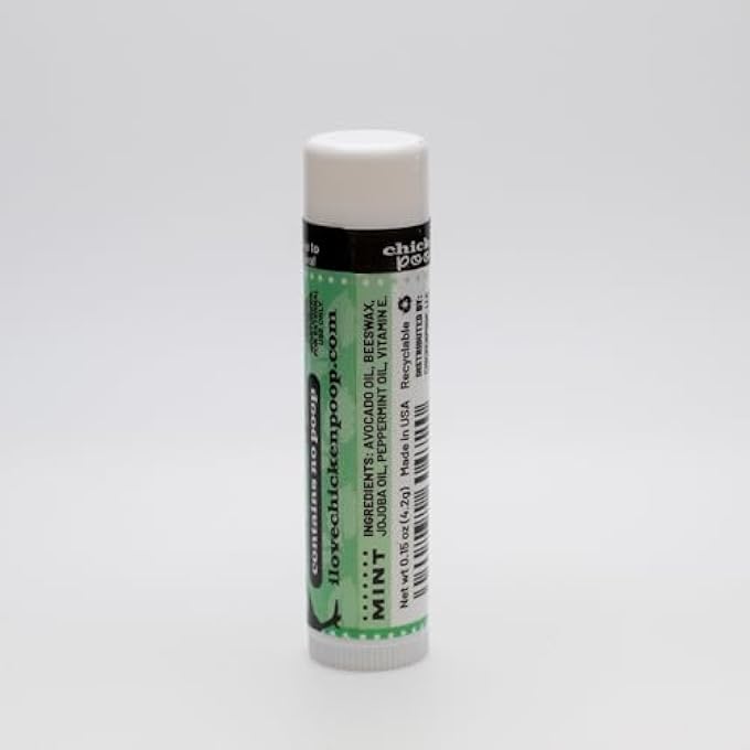 simone chickenbone CHICKEN POOP LIP BALM MINT DUO MOISTURIZER FOR DRY CHAPPED LIPS, 0.15 OZ, PACK OF 2 - Image 3